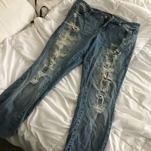 Torrid tipped boyfriend jeans
